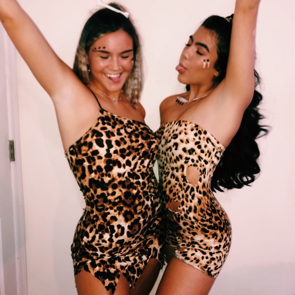 Cave girl cheetah/ leopard dress - Picture 3 of 4